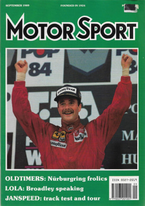 MOTOR SPORT 1989 SEPT - PORSCHE 944 S2, BAC M-30, LOTUS ELAN SPRINT 